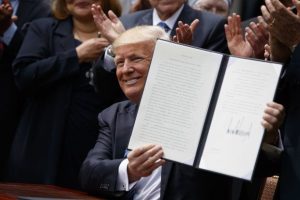 President Donald Trump Signing the Amendment